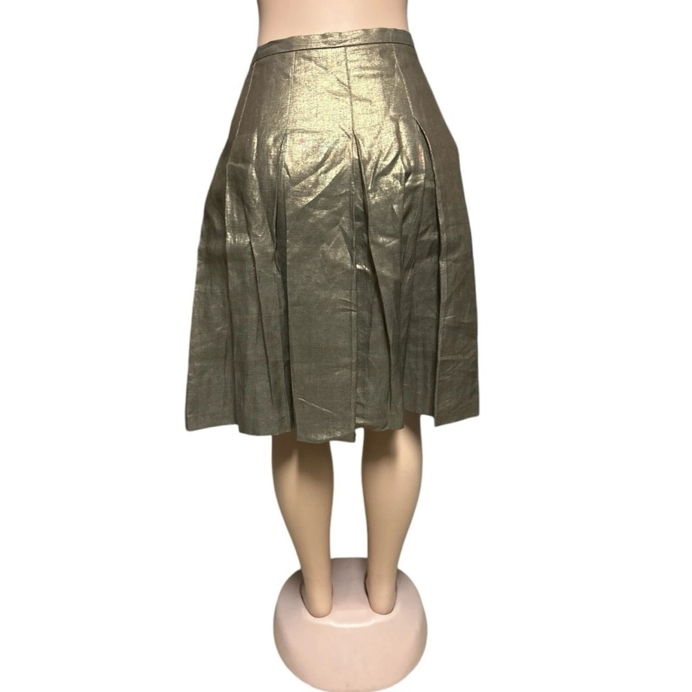 Burberry Gold A-Line Skirt - Picture 3 of 9